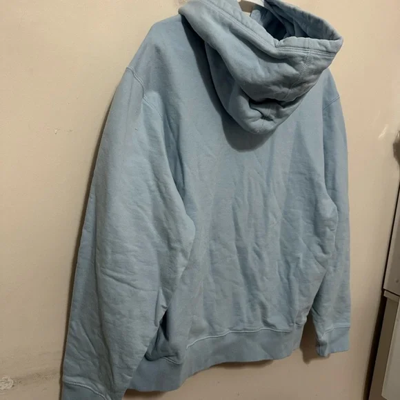 October’s Very Own OVO Chenille Bubble Owl Hooded Sweatshirt Men’s Medium Blue